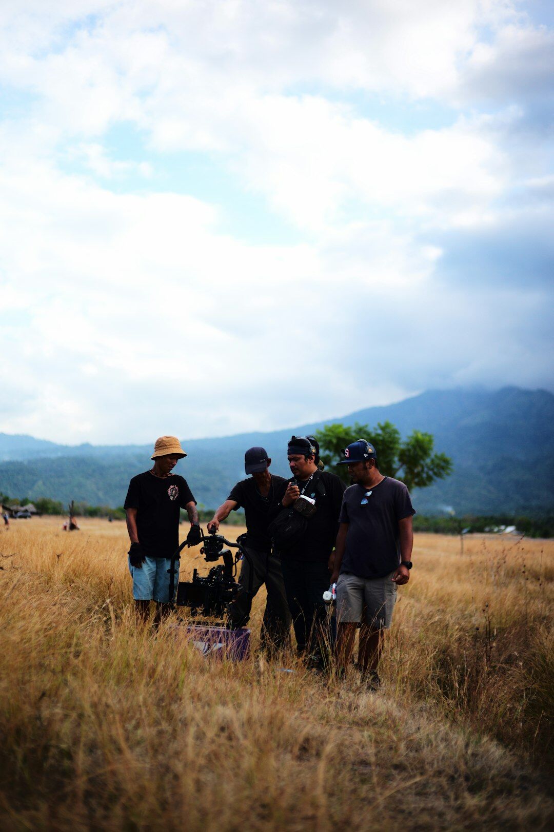 team discussing film edit