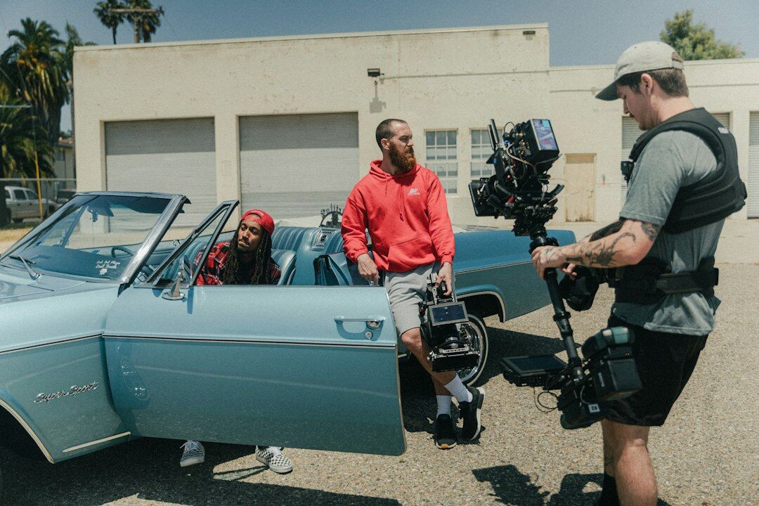 filmmaker directing on set