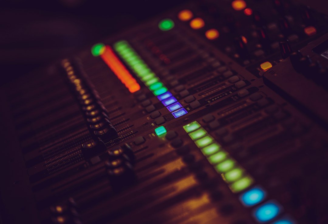 sound engineer mixing audio tracks