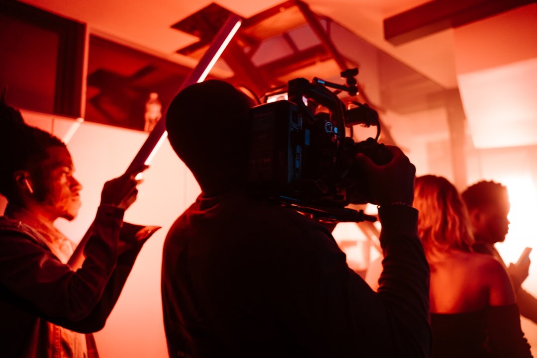 filmmaker on set recording sound