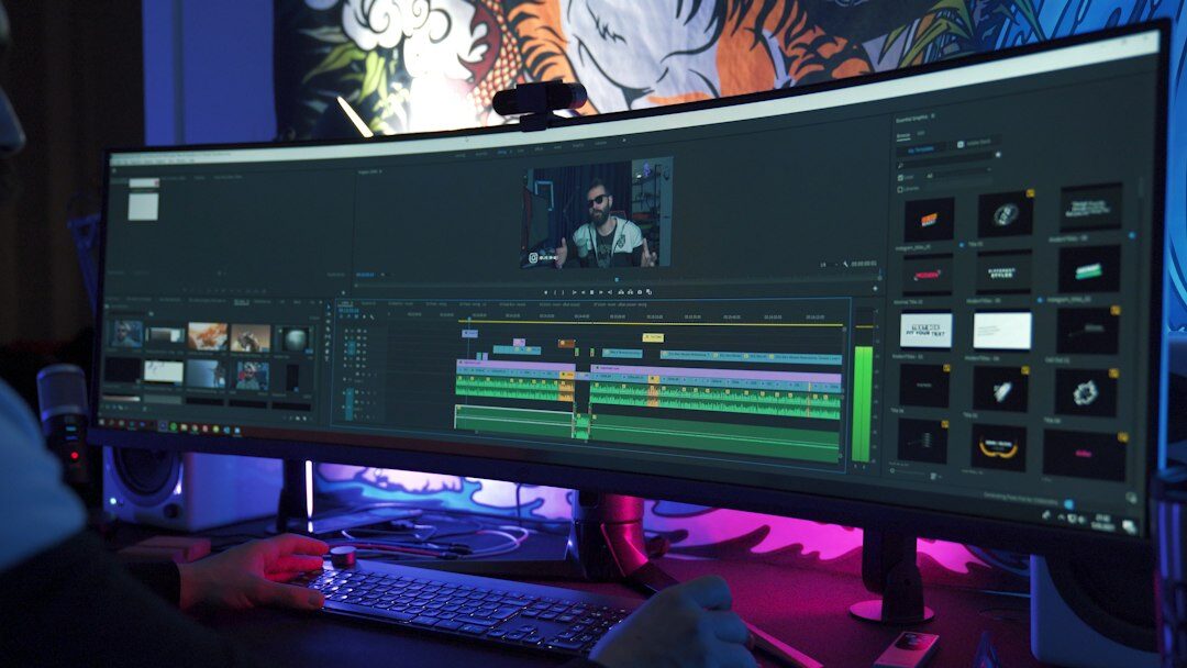 filmmaker using editing software
