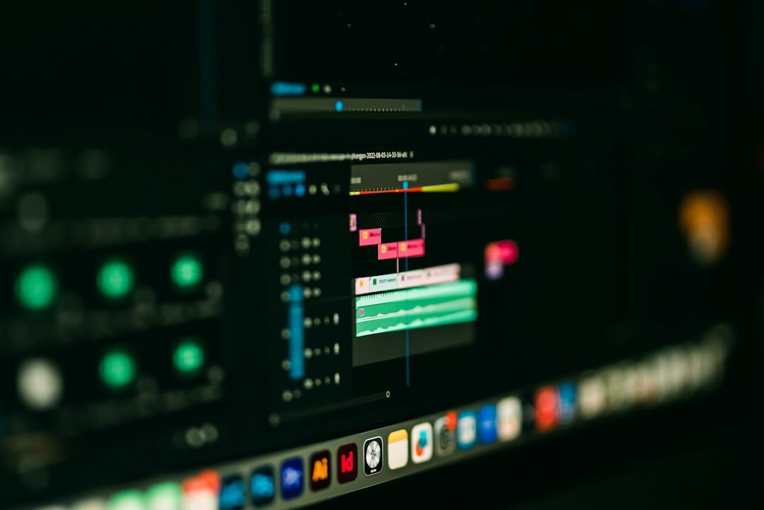 video editor working on timeline